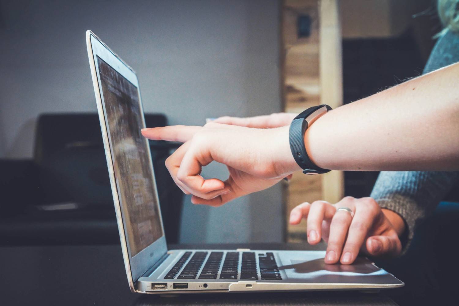 Professional taking online course